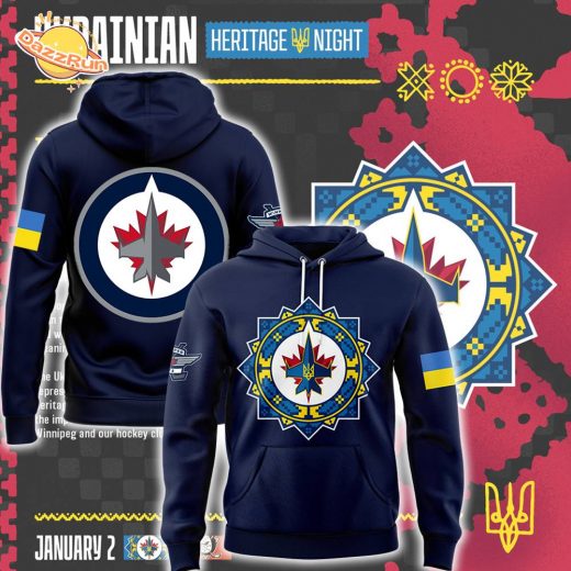 Winnipeg Jets Ukrainian Heritage Night Hoodie 2024