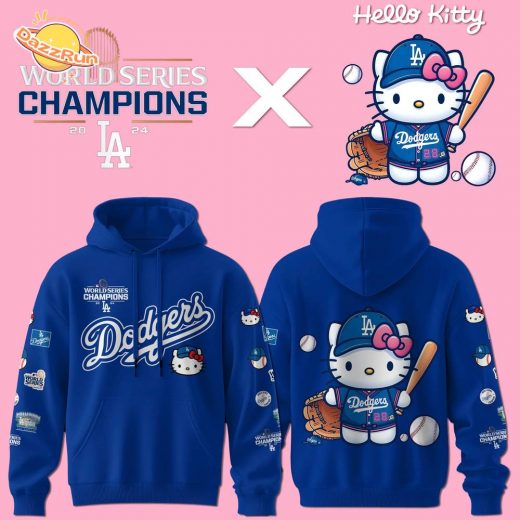 2024 Los Angeles Dodgers Hello Kitty Limited Edition White Hoodie