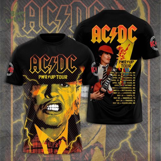 AC/DC 3D Apparel T-Shirt – Premium Rock Band Tee 2024