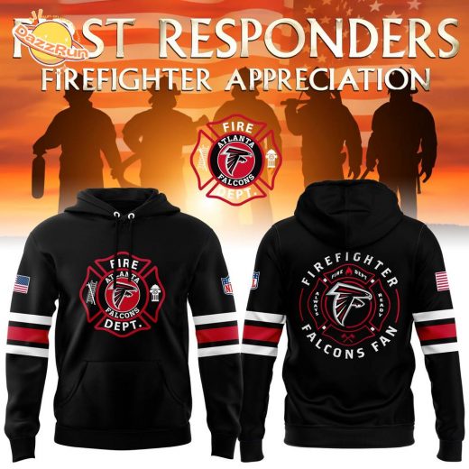 Atlanta Falcons Firefighter Appreciation Hoodie – Black Pullover 2024 Edition