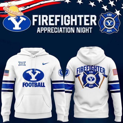 BYU Cougars Football x 2024 Firefighter Appreciation Night Premium Limited Pullover Hoodie