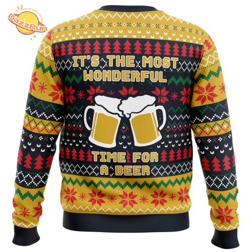 Beer Parody Christmas Ugly Sweater It’s The Most Wonderful Time