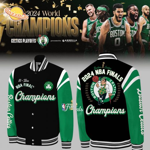 Boston Celtics 18-Time NBA Finals Champions Bomber Jacket – 2024 Edition