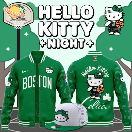 Boston Celtics x Hello Kitty Night 2024 Premium Limited Bomber Jacket (Green)