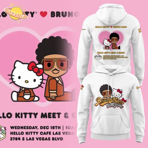 Bruno Mars x Hello Kitty 2024 Limited Edition Hoodie (White)