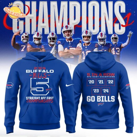 Buffalo Bills Nike Royal 2024 AFC East Division Champions Hoodie