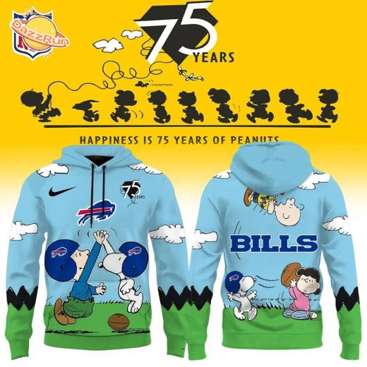 Buffalo Bills X Snoopy Peanuts’ 75th Anniversary Hoodie