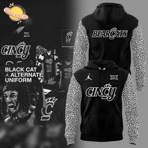 Cincinnati Men’s Basketball Black Cat Alternate 2024 Hoodie