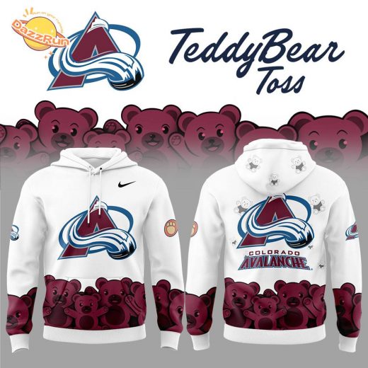 Colorado Avalanche 2024 Teddy Bear Toss Nike Hoodie