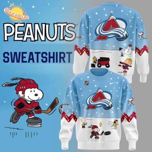 Colorado Avalanche Peanuts & Snoopy Night Nike Sweatshirt – 2024 Edition