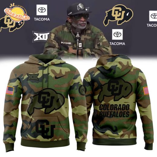 Colorado Buffaloes Football Camo 2024 Salute to Service Club Hoodie