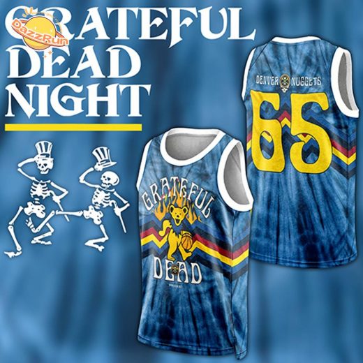 Denver Nuggets 2024 NBA Grateful Dead Night Premium Limited Edition Jersey