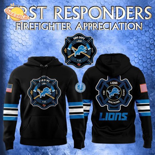 Detroit Lions 2024 Firefighter Appreciation Night Premium Hoodie