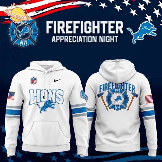 Detroit Lions 2024 Firefighter Appreciation Night Premium Limited Hoodie