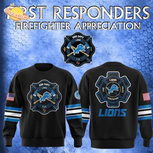 Detroit Lions 2024 Firefighter Appreciation Night Premium Limited Sweatshirt