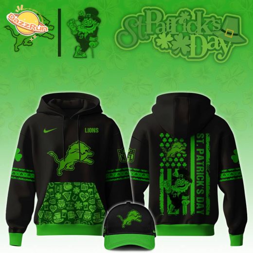 Detroit Lions 2024 St. Patrick’s Day Limited Edition NFL Hoodie