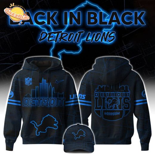 Detroit Lions Back In Black 2024 Limited Edition NFL Hoodie