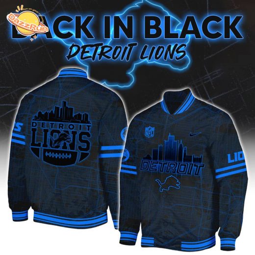 Detroit Lions Back In Black 2024 NFL Limited Edition Bomber Jacket