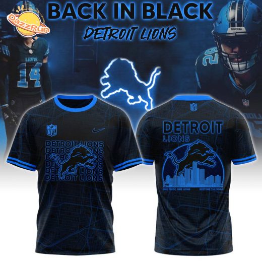 Detroit Lions Back In Black 2024 NFL Limited Edition T-Shirt