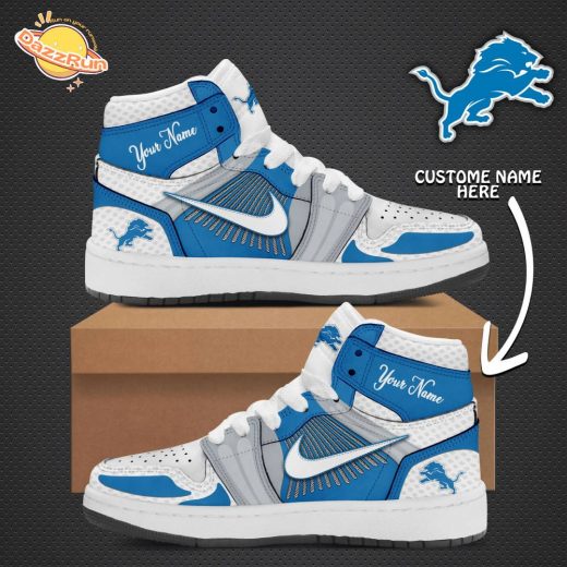 Detroit Lions Football Personalized AJ1 Shoes – Custom 2024 Edition