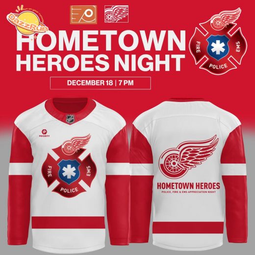 Detroit Red Wings Special HOMETOWN HEROES Jersey 2024