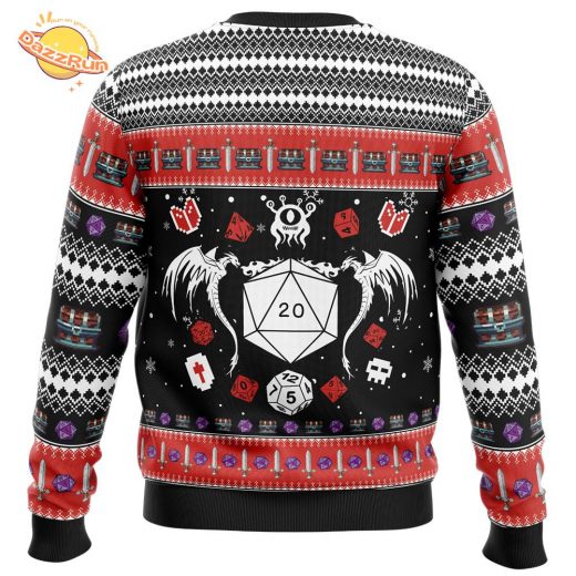 Dungeons and Dragons Have Yourself A Merry Crit-Mas Ugly Christmas Sweater