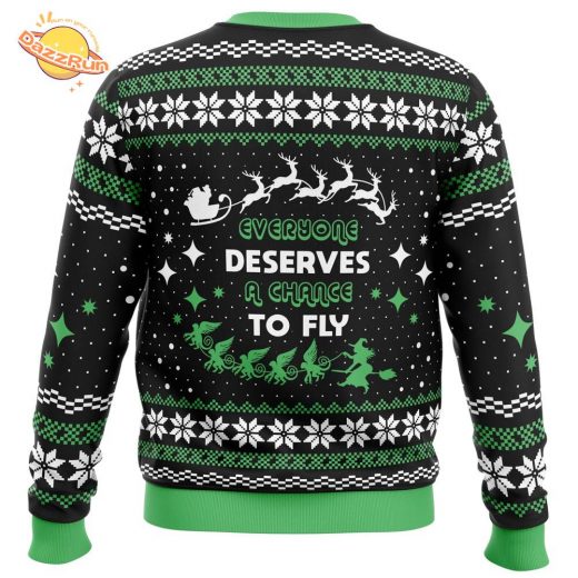 Everyone Deserves to Fly Wicked Christmas Ugly Sweater