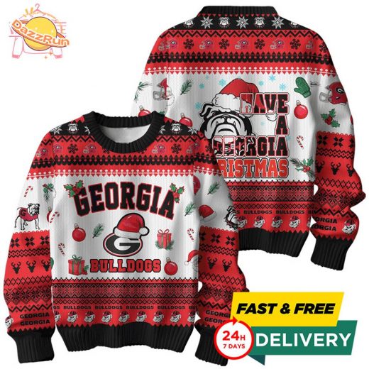 Georgia Bulldogs Have a Georgia Christmas Holiday Sweater