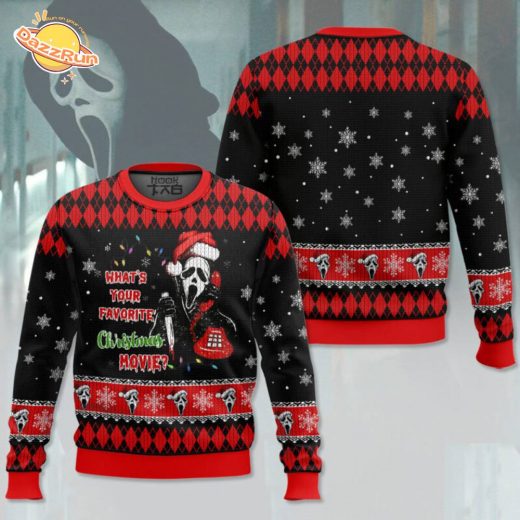 Ghostface Christmas Ugly Sweater Holiday Horror Edition