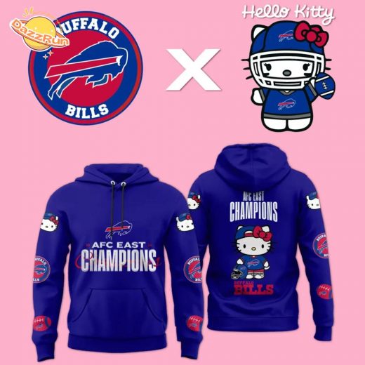 Hello Kitty x Buffalo Bills 2024 AFC Champions Collection Hoodie