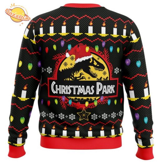 Jurassic Park Christmas Ugly Sweater Holiday Dinosaur Edition