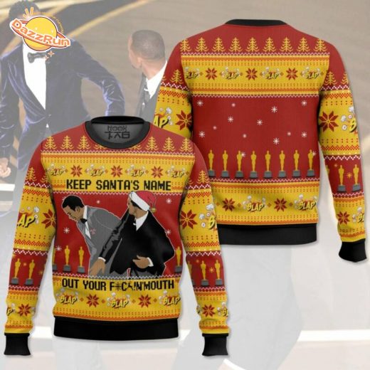 Keep Santa’s Name Out Your Mouth Smith Slaps Chris Rock Ugly Sweater