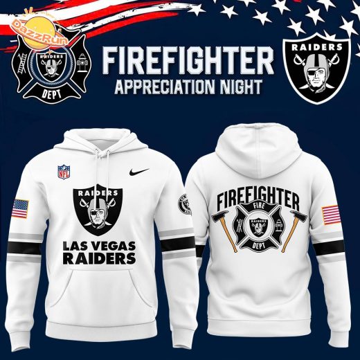 Las Vegas Raiders 2024 Firefighter Appreciation Night Premium Limited Pullover Hoodie – Limited Edition