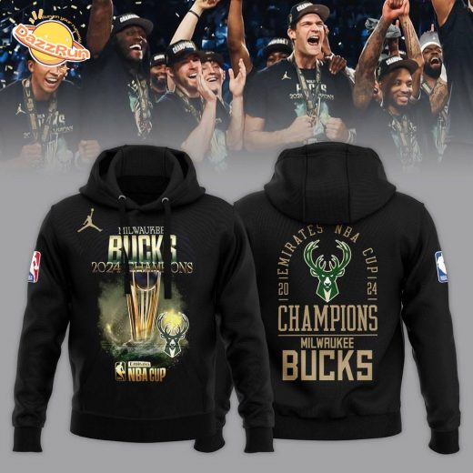 Limited Edition 2024 Milwaukee Bucks NBA Cup Champion Hoodie