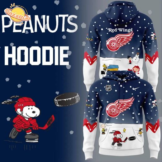 Limited Edition Detroit Red Wings Peanuts & Snoopy Night Hoodie – 2024