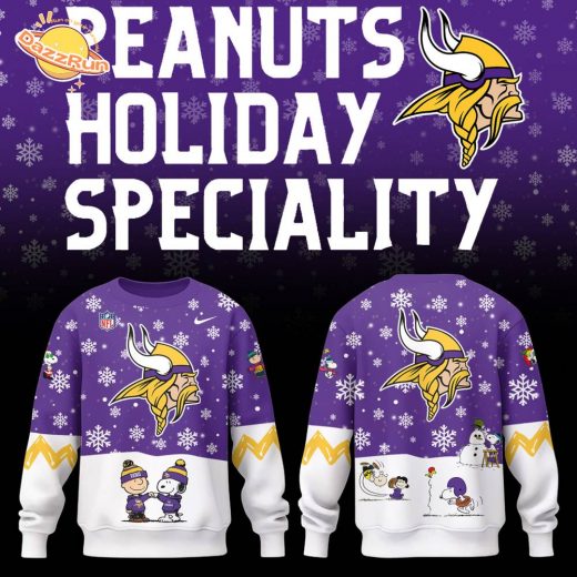 Limited Edition Minnesota Vikings Peanuts Holiday Speciality Sweatshirt 2024 – NFL Christmas Collection