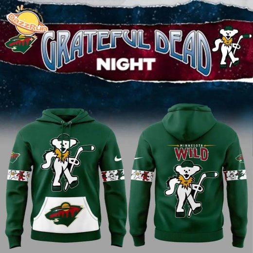 Limited Edition Nike Minnesota Wild Grateful Dead Night Green Hoodie