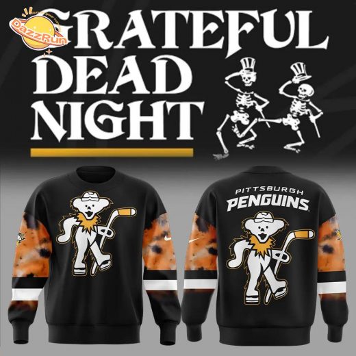 Limited Edition Nike Pittsburgh Penguins Grateful Dead Night Sweatshirt – Version 2