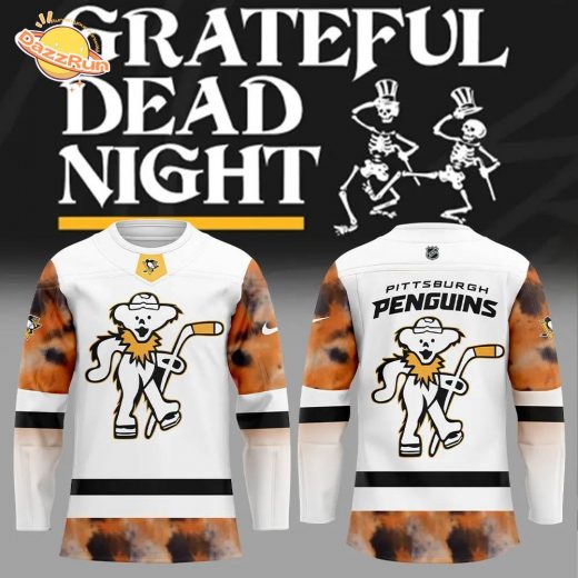 Limited Edition Nike Pittsburgh Penguins Grateful Dead Night White Jersey – 2024 Edition