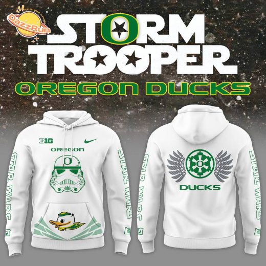 Limited Edition Oregon Ducks Football Storm Trooper Hoodie 2024 | Star Wars College Football Hoodie