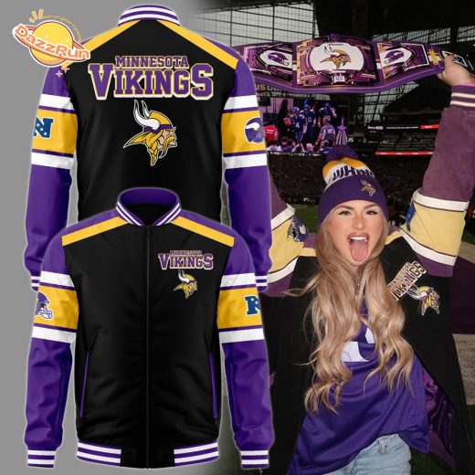 Limited Edition Tiffany Stratton Minnesota Vikings Zip Bomber Jacket