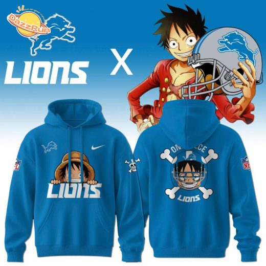 Luffy One Piece x Detroit Lions Nike Limited Hoodie 2024 Edition