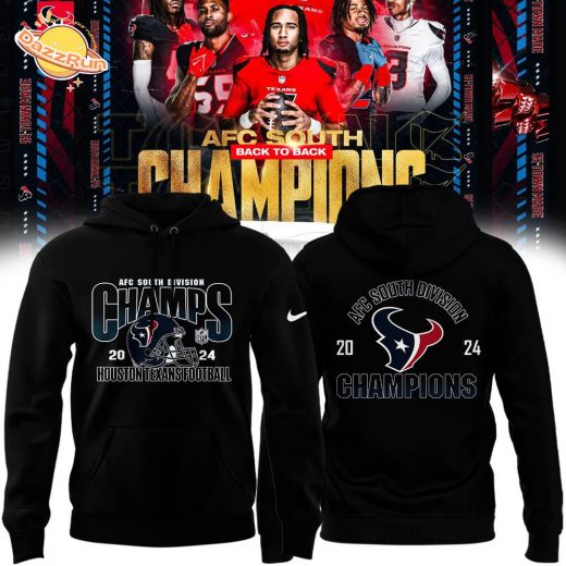 Men’s 3D Printed High-Quality Houston Texans AFC South Champions Hoodie 2024