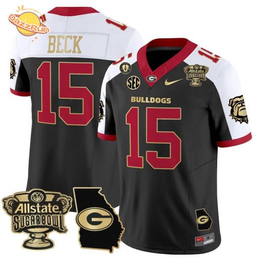 Men’s Georgia Bulldogs 2025 Sugar Bowl Jersey with Map Patch