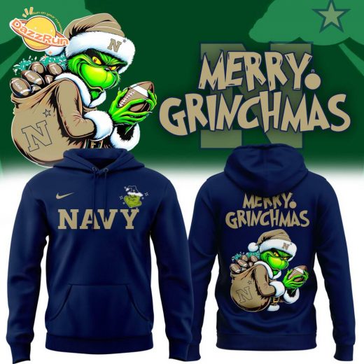 Merry Grinchmas Navy Midshipmen 2024 Hoodie