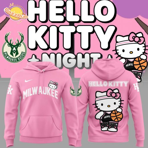 Milwaukee Bucks x Hello Kitty 2024 Limited Edition Pink Hoodie