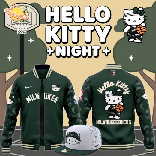 Milwaukee Bucks x Hello Kitty Night 2024 Premium Limited Edition Bomber Jacket