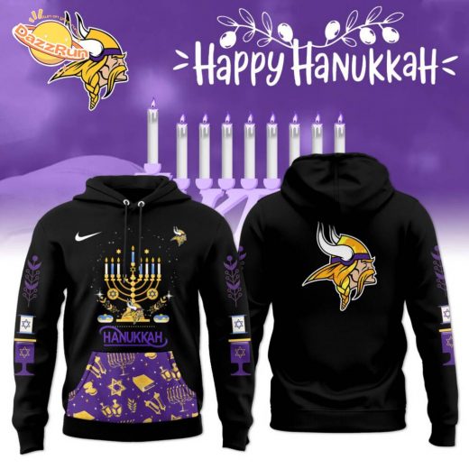 Minnesota Vikings Happy Hanukkah Nike Hoodie 2024/5 Limited Hoodie