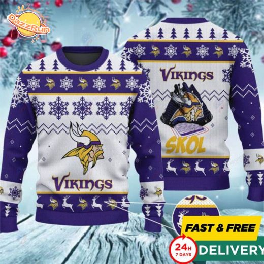 Minnesota Vikings Skol Ugly Christmas Sweater – 2024 Holiday Edition