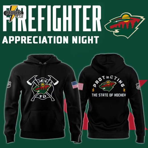 Minnesota Wild 2024 Firefighter Appreciation Night Hoodie (Premium Edition)